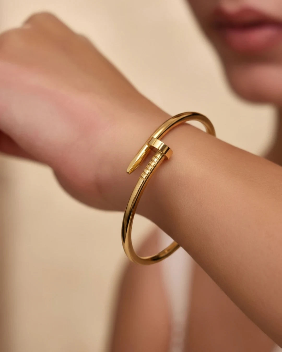 Sculpted Nail Cuff Bracelet