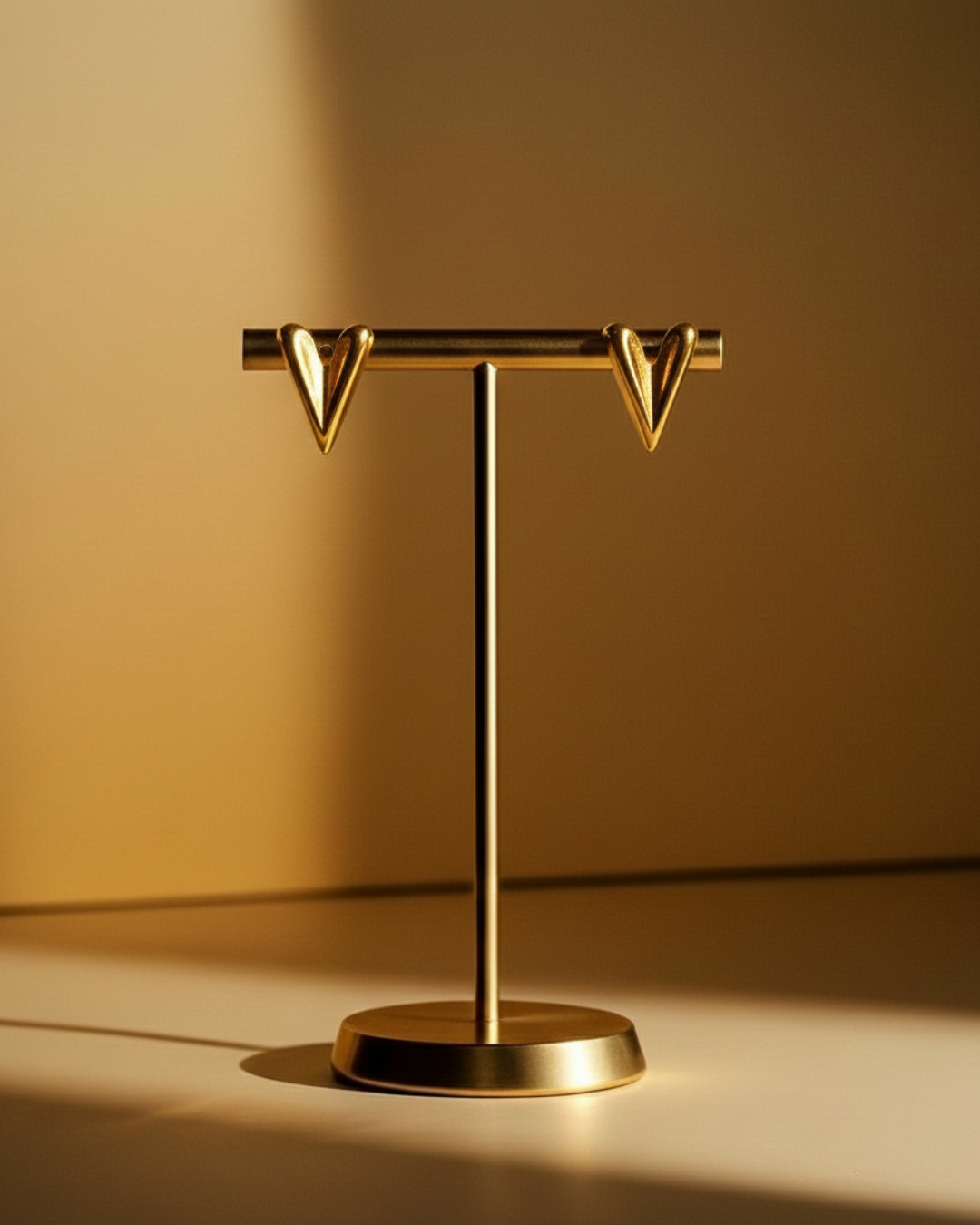 V-Shape Gold Earrings