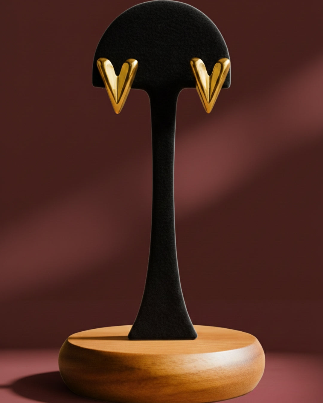V-Shape Gold Earrings