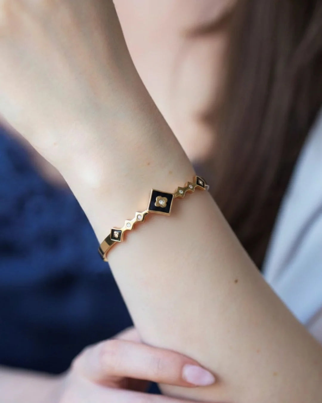 Noir Geo Cuff Bracelet