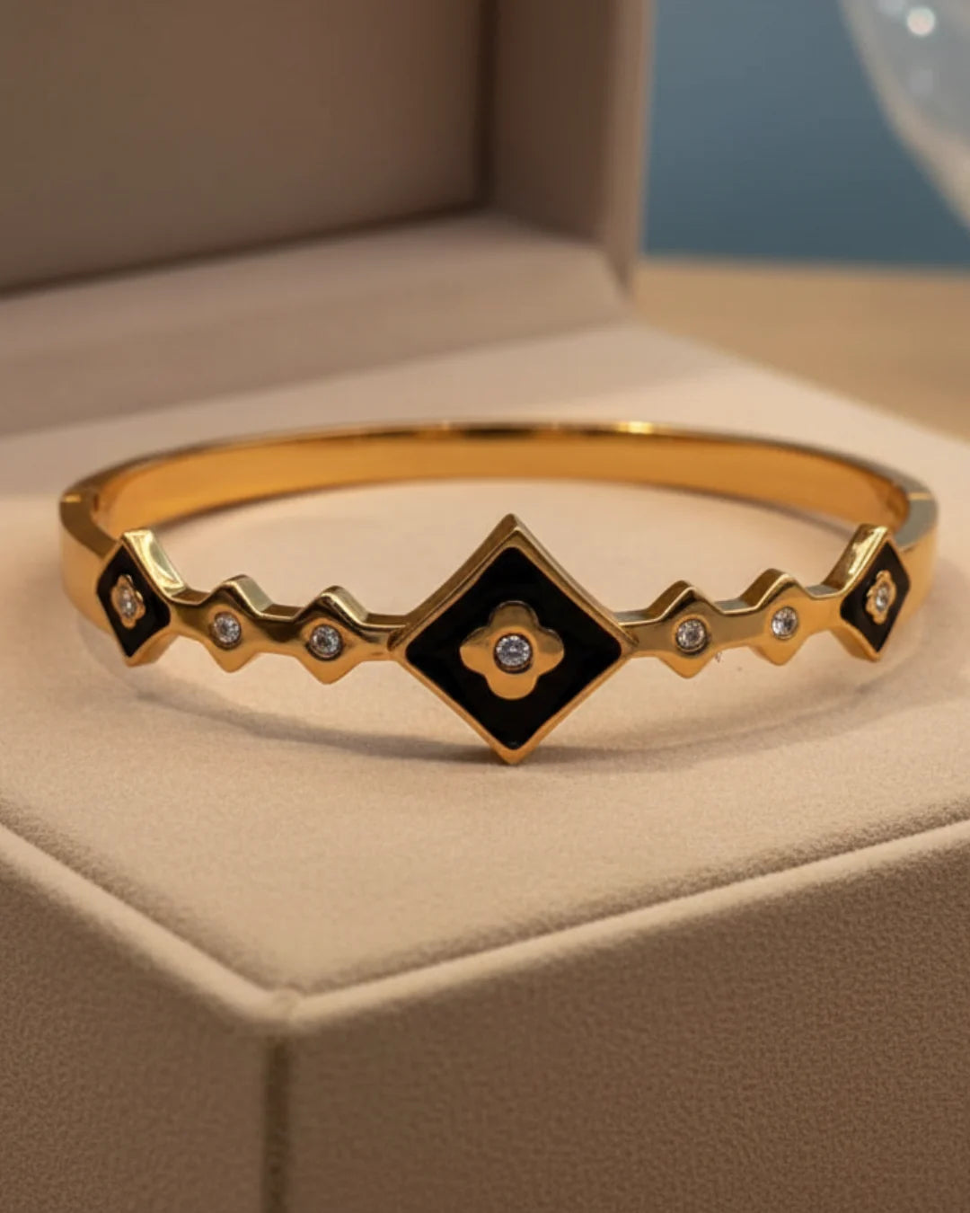 Noir Geo Cuff Bracelet