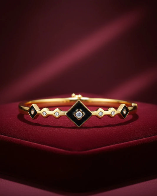 Noir Geo Cuff Bracelet