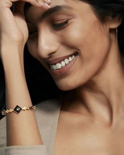 Noir Geo Cuff Bracelet