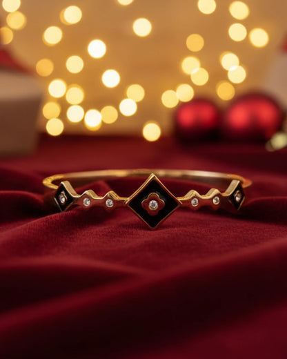 Noir Geo Cuff Bracelet