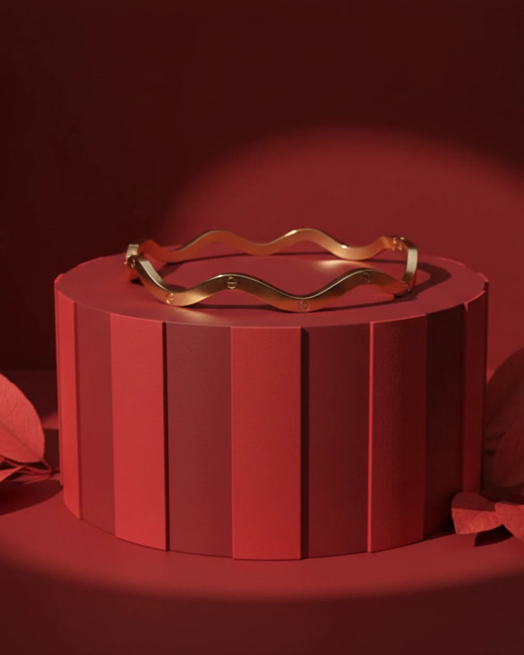 Golden Wave Cuff Bracelet