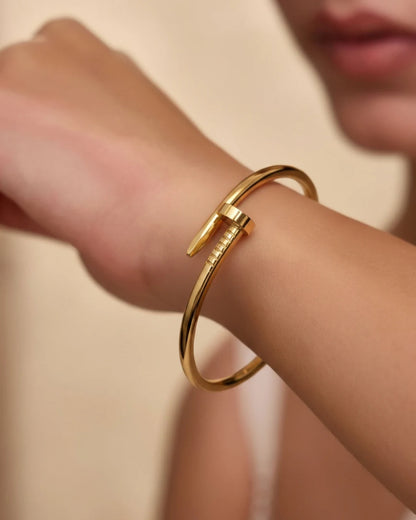 Sculpted Nail Cuff Bracelet