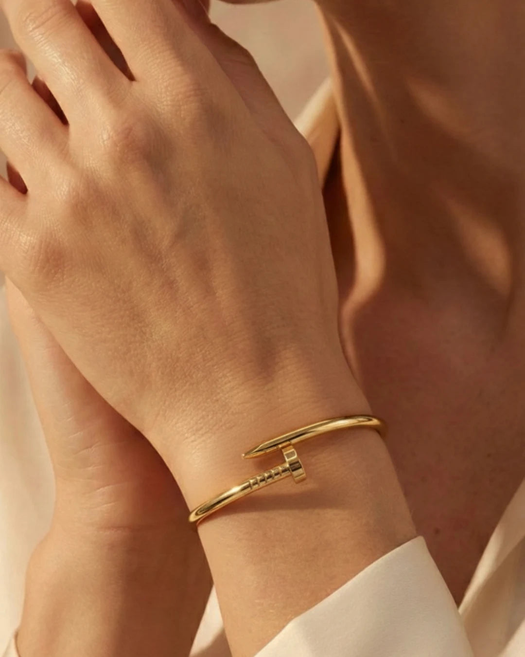 Sculpted Nail Cuff Bracelet