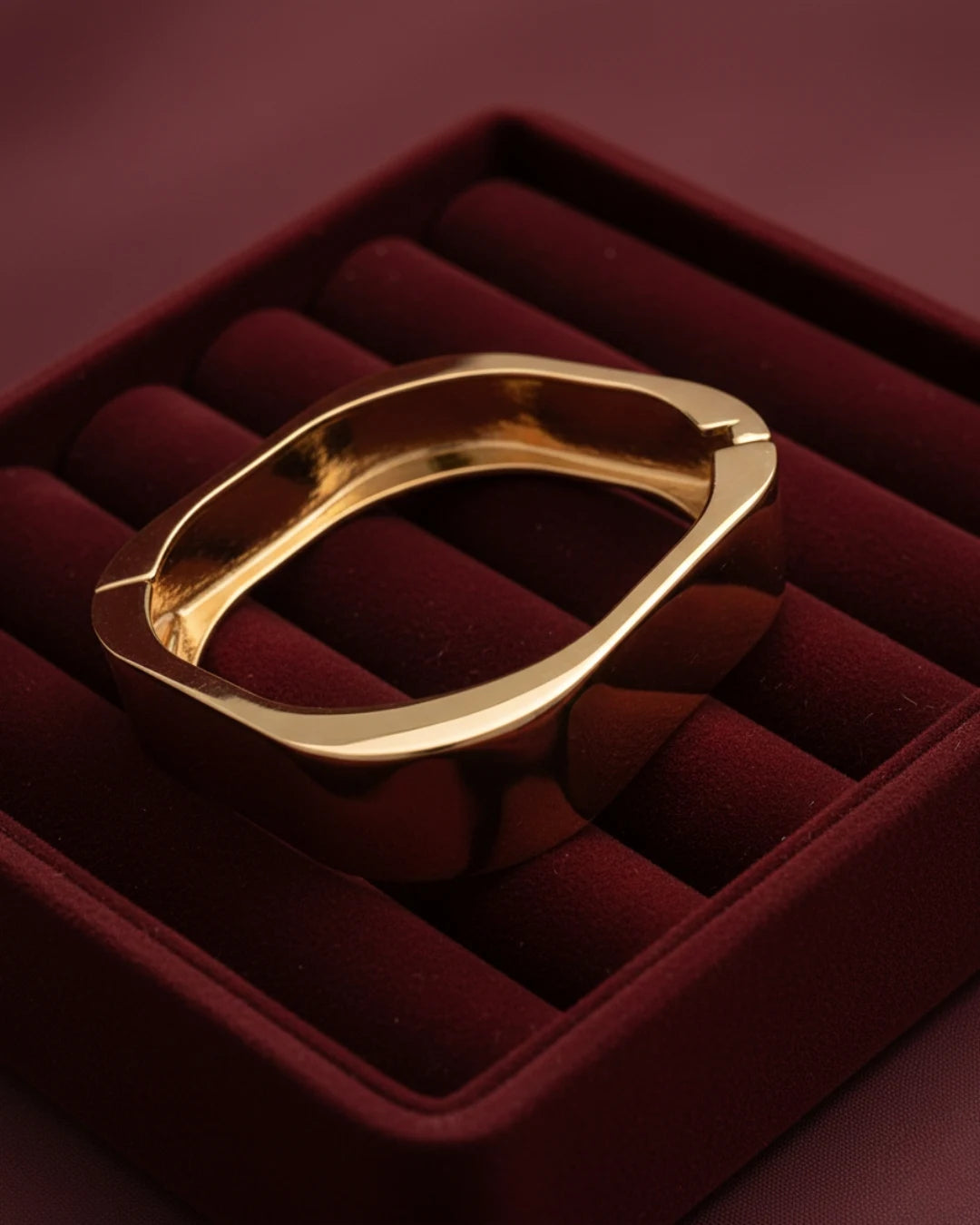 Sculpted Gold Cuff Bracelet