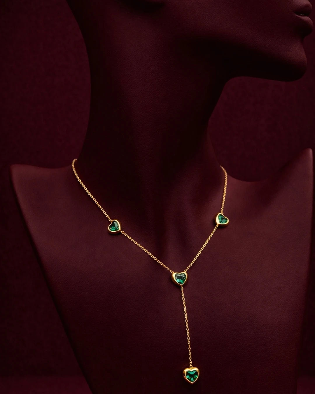 Golden Heart Pendant Necklace