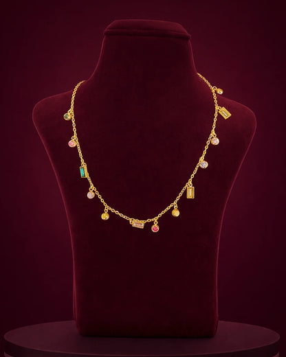 Elegant Multi-Stone Pendant Necklace