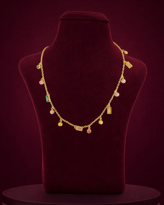 Elegant Multi-Stone Pendant Necklace
