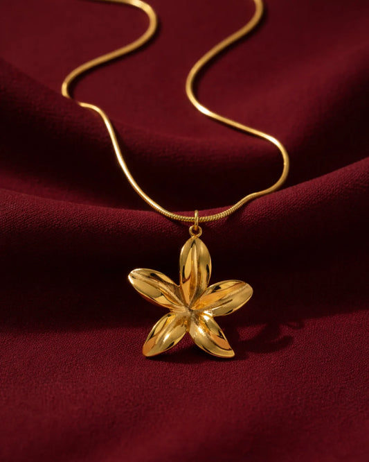 Golden Bloom Pendant Necklace