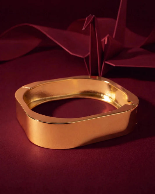 Sculpted Gold Cuff Bracelet