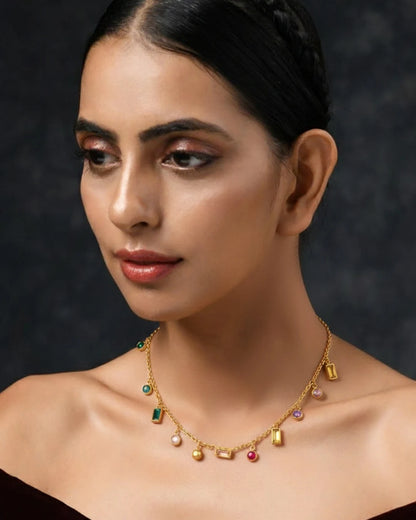 Elegant Multi-Stone Pendant Necklace