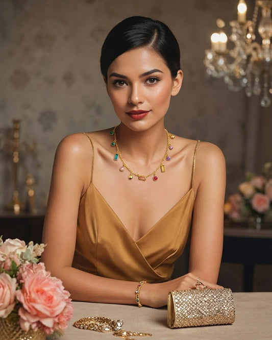 Elegant Multi-Stone Pendant Necklace