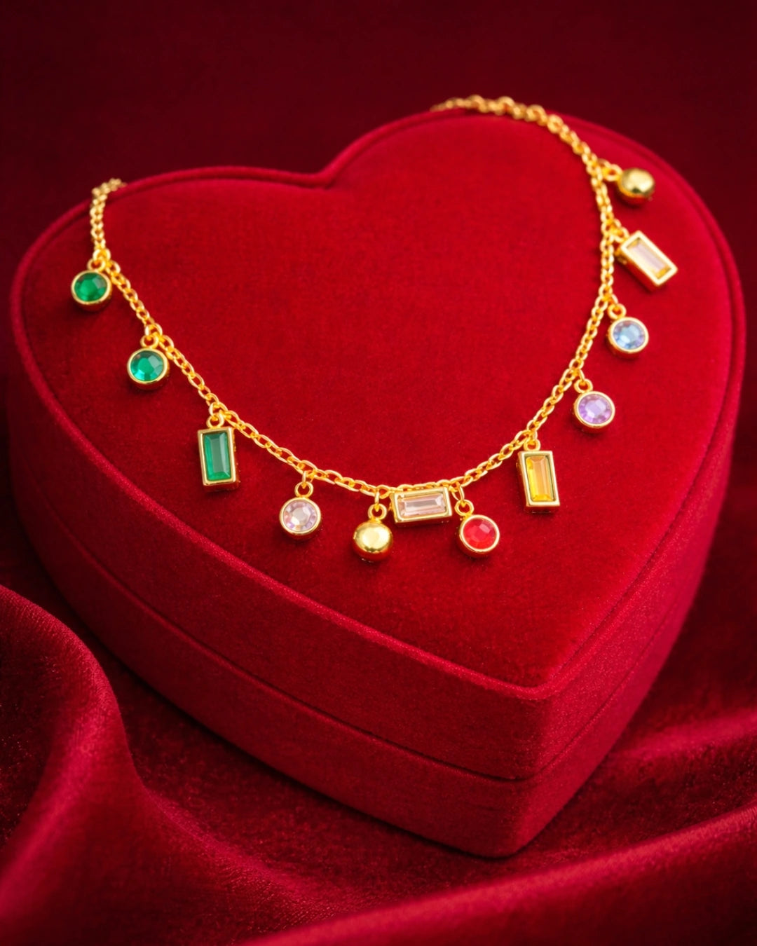 Elegant Multi-Stone Pendant Necklace