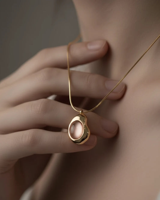 Aura Stone Pendant Necklace