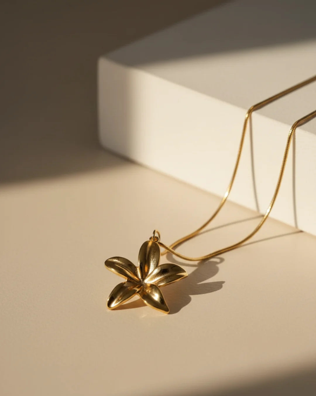 Golden Bloom Pendant Necklace