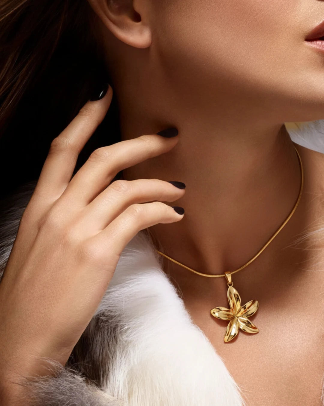 Golden Bloom Pendant Necklace