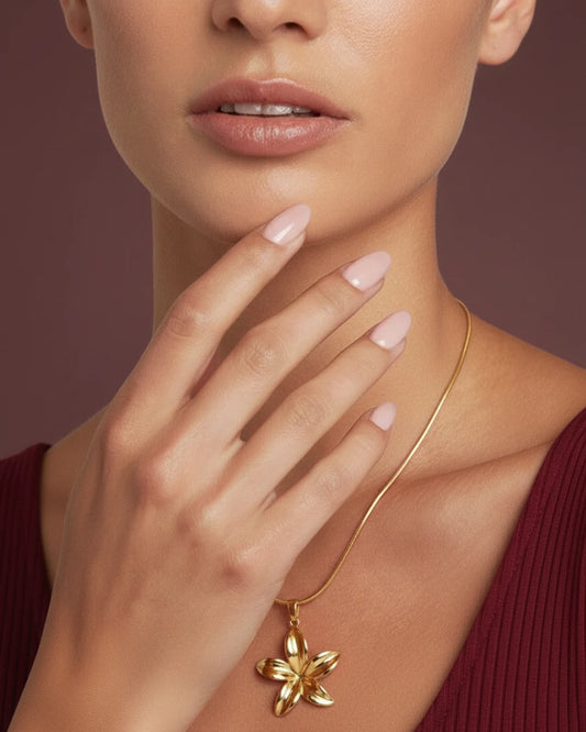 Golden Bloom Pendant Necklace