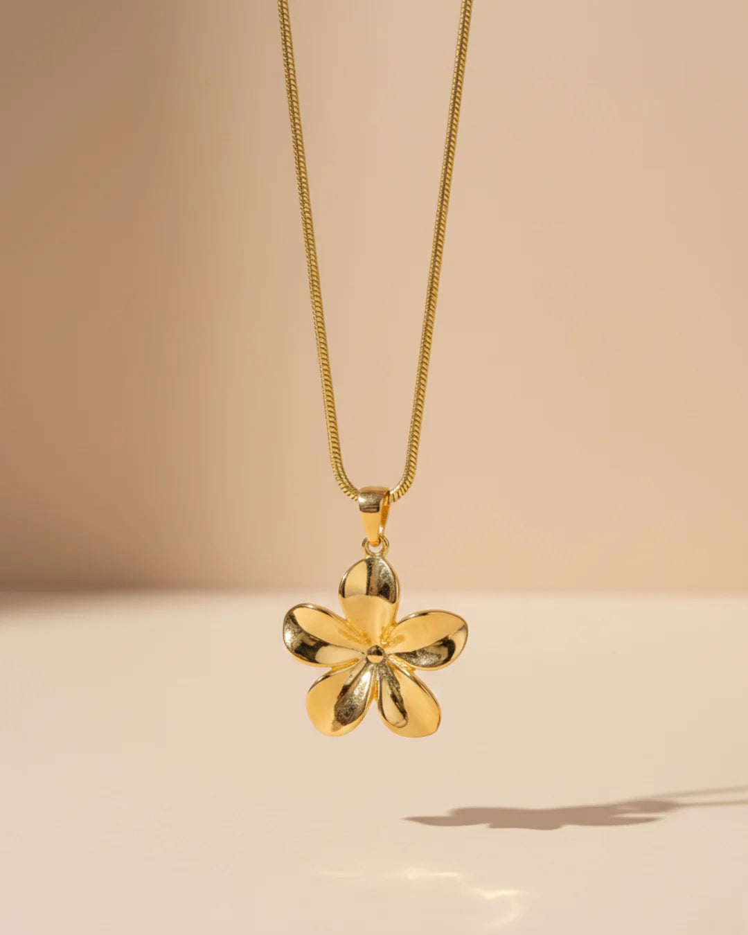 Golden Bloom Pendant Necklace