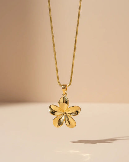 Golden Bloom Pendant Necklace