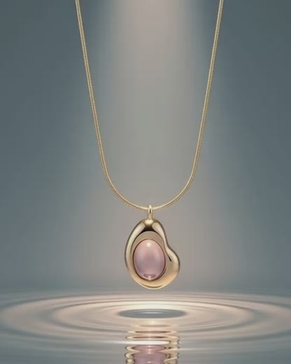 Aura Stone Pendant Necklace