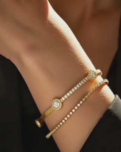 Luna Bezel Chain Bracelet