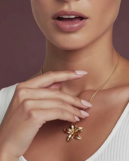 Golden Bloom Pendant Necklace